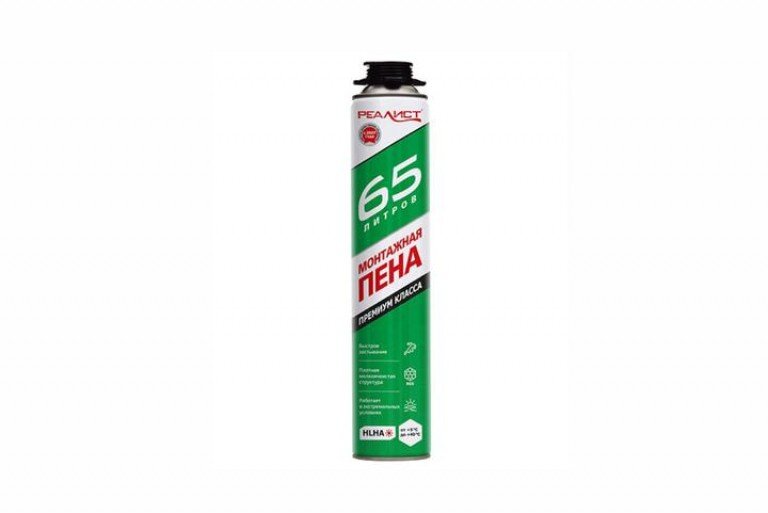 Пена монтажная профессиональная всесезонная REALIST PRO GREEN 65 L